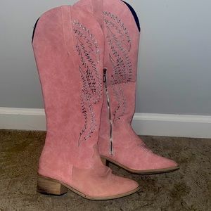Pink cowboy boots